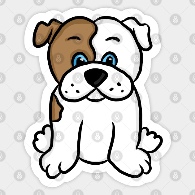 Bulldog Sticker by RoserinArt